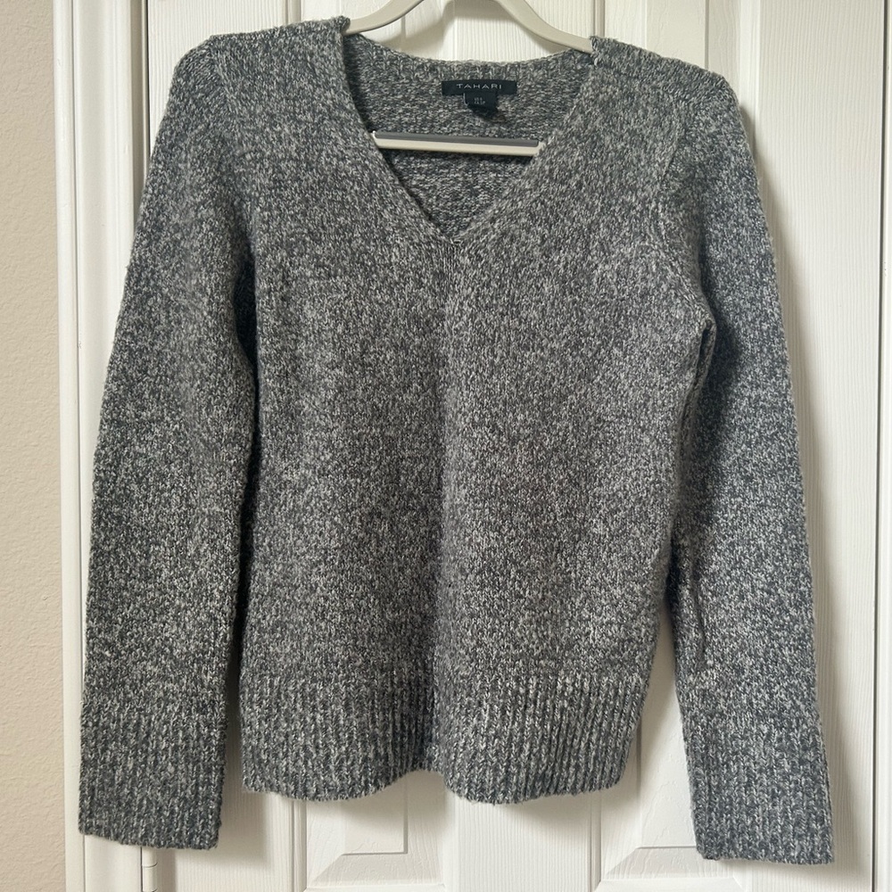 Tahari Small Soft Gray Sweater